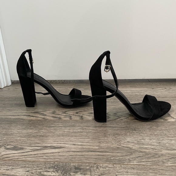 Black Suede 4” Block Heels - size 7.5 - Picture 4 of 6